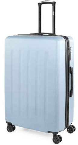 SKPAT - Kabinväska, Handbagage, 55x40x20, Lätt Vikt Och 4 Hjul - Stilren Trolley Med Och Hårda Skalet För Säker Och Smidig Resa, Utökningsbar Kompatibel med Ryanair, Himmelsblå