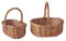 Set of 2 Natural Wicker Shopping Basket Easter Egg Hunt Wedding Flower Girl Basket Kid Role Play Kitchen Storage