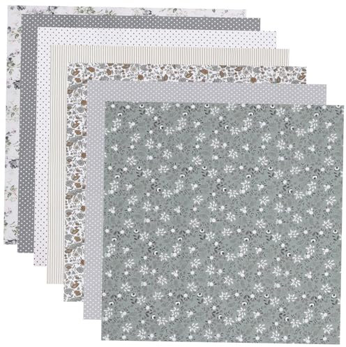 EXCEART 7stücke Stoffbündelquadrate Baumwollstoff Quiltzubehör Nähzubehör Bastelbedarf Stoff Zum Nähen Stoffbündelblätter Nähstoff Bastelstoff