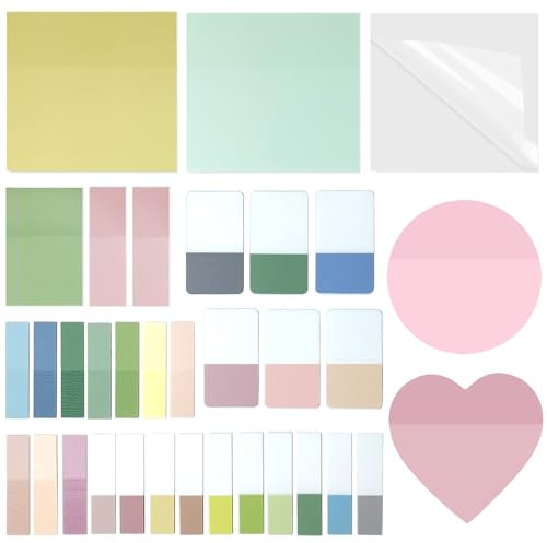 920 Transparente Haftnotizen Set in Pastell - Notizzettel Schulsachen Aesthetic School Stuff für School Office Home