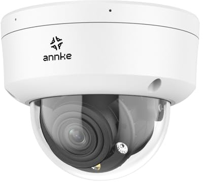 ANNKE 4K/8MP Caméra de Surveillance Extérieure avec Zoom Optique 4X, PoE Caméra Filaire avec Détection de Personne/Véhicule, 100ft Vision Nocturne en Couleur, IP67 étanche&IK08, Alarme Lampe de Poche