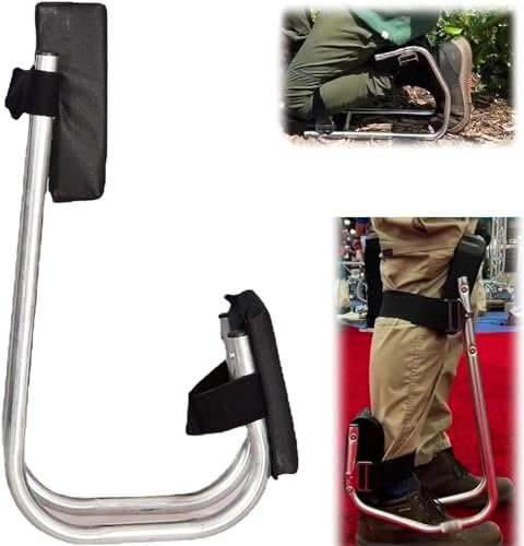 Kniesitz Für Die Gartenarbeit, Kniekissen Zum Knien, Kniesitz Für EIN Bein Im Garten, 2024 Neue Tragbare Knieschoner Für Den Außenbereich, Kniesitz-Beinstütze Mit Gurt(Black,1PCS)