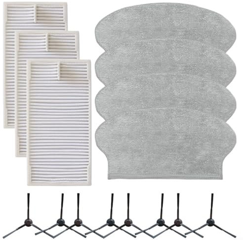 EXTRWORY Kehrmaschinen Zubehörset Filter Mopp Tuch Seite Pinsel Für Eureka NER600 Staubsauger Ersatz Teile Ersatzteile Bürste Seiten Bürsten Kit