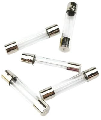 AIRUIXI Glas sicherungen 20/Lot 6 * 30mm Flink Glasrohr Sicherungen 6x30mm 250V 100mA 200mA 250mA 315mA 500mA 630mA 750mA 20A 25A 30A AMP Sicherung(6.3A)