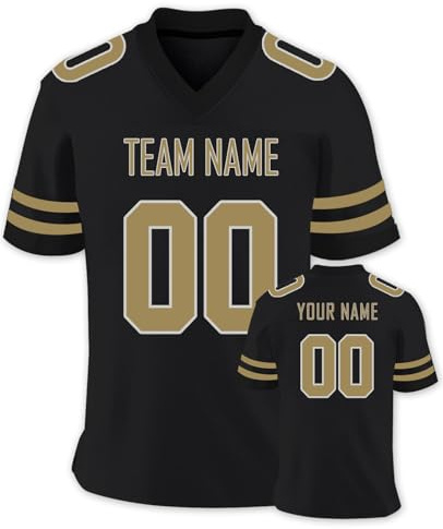 FwSYouMAI Personalizzata Maglietta da Football Americano Uniformi Nome della Squadra Personalizzato per Uomo e Donna e Bambino