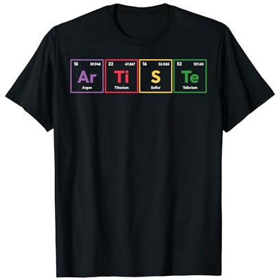 Idée Cadeau Pour Artiste Science Table Périodique Artiste T-Shirt