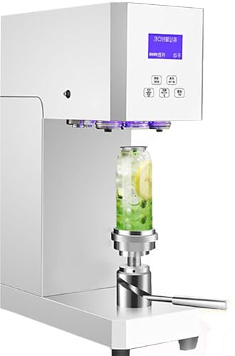 ZHIXUMM Commercial Can Sealer Machine, 370w Electric Cup Sealer Machine,Automatic Tin Can Sealer Machine,Electric Can Seamer, For Plastic Aluminum Beer Can,White
