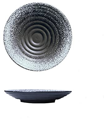 SGKOMN Set di stoviglie in Ceramica retrò, Include Ciotole per zuppa, Piatti da Insalata, Servizio da tavola Elegante e Moderno in Stile Giapponese, 8 Pezzi, Confezione da(B-2pack)