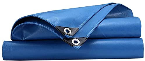Telone blu impermeabile resistente, 4 x 4 m, copertura multiuso con occhielli, per campeggio, mobili, protezione del suolo, durevole, pieghevole, versatile per uso esterno