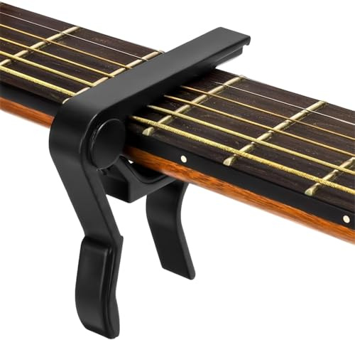 Professional Capotasto Chitarra Alloy Capo per Chitarra Acustica Elettrica Classica Bass Ukulele Violino Capotasto per chitarra, Nero