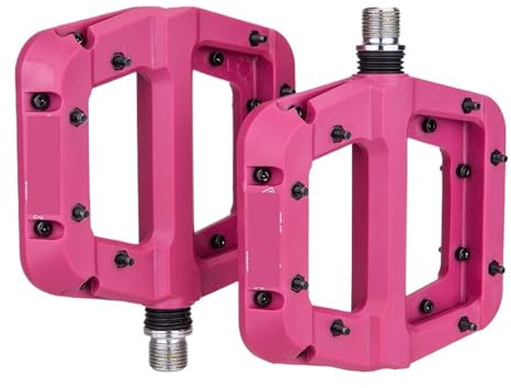 Fahrradpedale Fahrradpedale rutschfeste Mountainbike-Pedale Plattform Fahrrad Flache Pedale 9/16 Zoll Fahrradteile(Pink)