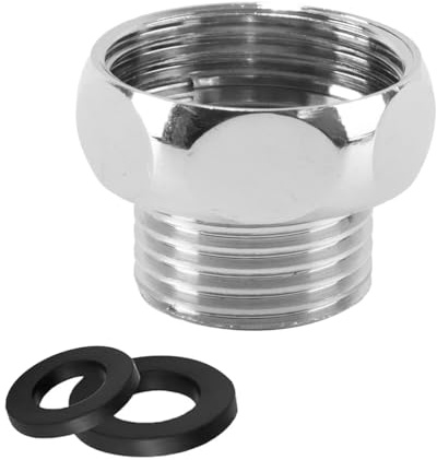 Alide Adaptateur réducteur pour flexible de douche G3/4 femelle vers G1/2 mâle, raccord en laiton chromé pour flexible de douche et robinet.