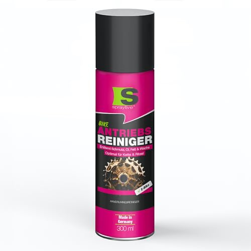 Spraytive 1× 300ml Antriebsreiniger Spray – Kettenreiniger für Fahrrad & E-Bike – entfernt Öl, Fett & Wachs – reinigt Kette, Ritzel & Antrieb – Fahrrad Entfetter & Bike Chain Cleaner – Made in Germany