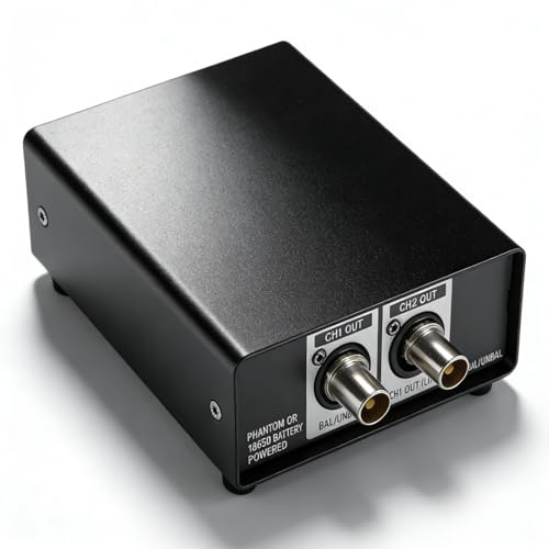 Dpofirs Active DI Box, 2 Balanced XLR Outputs, Noise Elimination, Expandable Channels for Channel Expansion In Live Sound or Studio Recording