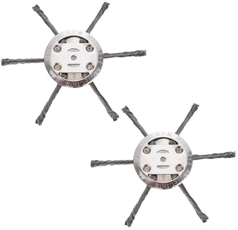 AGSYFFD Testina per decespugliatore, 150 mm, in filo di acciaio, confezione da 2 | 6 teste di taglio annodate filo design, per tosaerba elettrici, durevole per la sostituzione di accessori decespugliatore