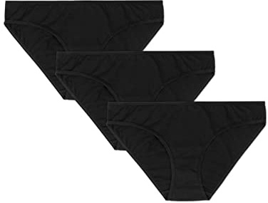 Snocks Damen Unterwäsche Slip aus Bio-Baumwolle (3er Pack) - Unterhosen Frauen Klassisches Schlichtes Design - Perfekte Passform - Kein Einschneidendes Gummiband - Gr. XS-XL
