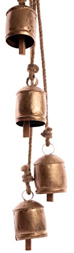 Purity Style 4 große, rustikale Kuhglocken an einem Seil