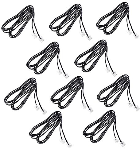 Hemobllo 10pcs Core Landline Cable Meters Connector Telephone Line for Connecting Wire in Home Office