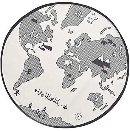 Alipis Runder Junge Mädchen-spielteppich Mit Weltkartenmotiv Spielmatte Strapazierfähig Abwaschbar Vielseitig Verwendbar Für Wohnzimmer Kinderzimmer Kleine Flächen