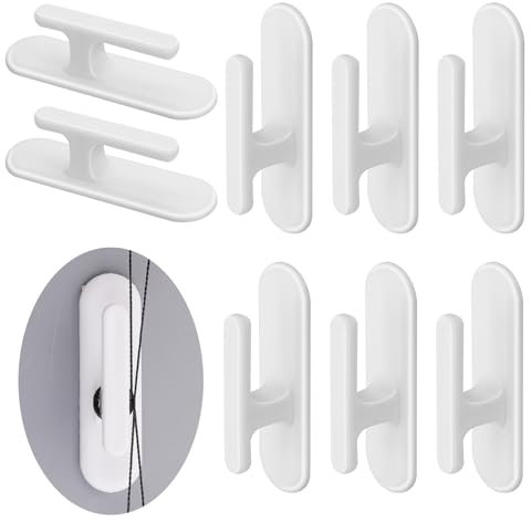 8 Stück Schnurwickler für Kunststoff-Fenster,Kunststoff Jalousienschnurwickler,Gardinen-Schnurwickler Fenster,kabelorganisator Fensterschnurhalter Kabelorganisator für Zuhause Büro Jalousien