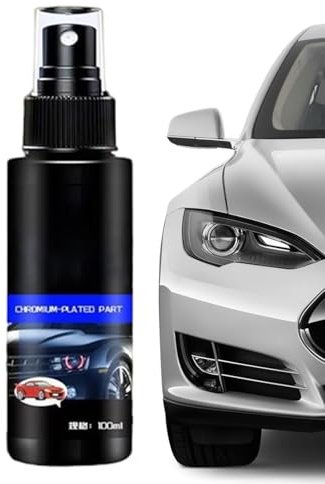 Chrom -Politur - Fahrzeugrestaurant, Shine Protectant Spray, reinigt und wiederbelebt Metalloberflächen, beseitigt Oxidation und Abnutzungen, langlebige Schutzformel | Autoabgasspitzen, Nabenkaps, Emb