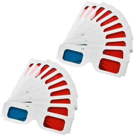 KOMBIUDA 70Pcs 3D Films Lunettes Papier 3D Lunettes pour Films Carton Carton