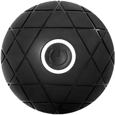 SAFIGLE Boule de Massage Électrique Vibrante Noire 3D Rouleau de Relaxation Musculaire Compact et Portable pour Yoga Pilates et Soulagement des Douleurs Musculaires