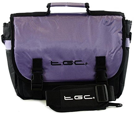 New Purple & Black Padded Netbook Net Book Messenger Style PC Carry Case Bag