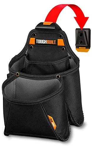 ToughBuilt ClipTech Series - Utility Pouch, Heavy-Duty Tool Pouch with Multiple Pockets, Secure Attachment & Storage for Jobsite Use