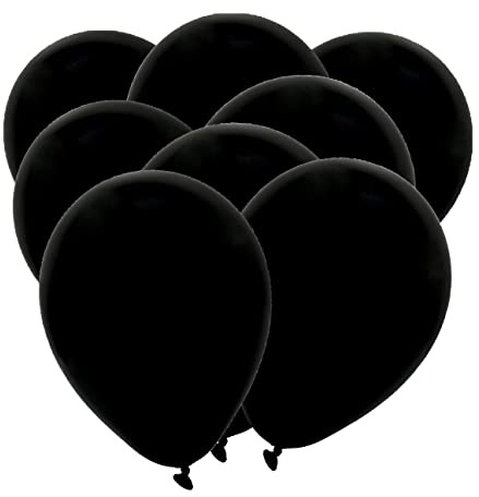 - 50 Luftballons - Schwarz Metallic für Luft & Helium geeignet - Latex Luftballons für Geburtstage, Kindergeburtstage, Partys, Hochzeiten und Feste, Luft & Helium geeignet - Partyloon