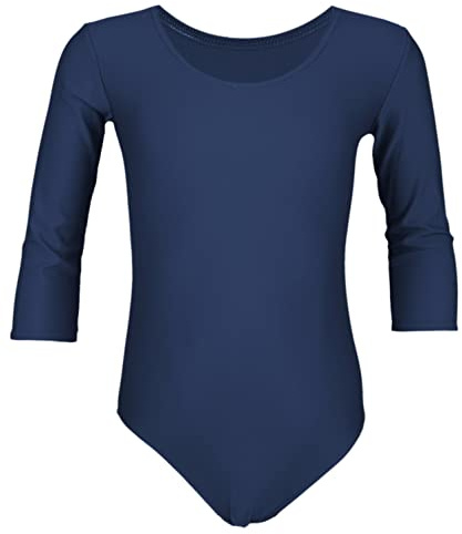 Aquarti Mädchen Body 3/4 Arm Ballett Trikot