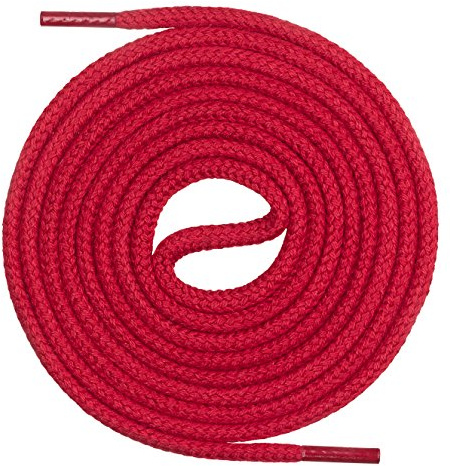 Mount Swiss runda premium skosnören av 100 % bomull – mycket slitstarka färger röd, längd 140 cm