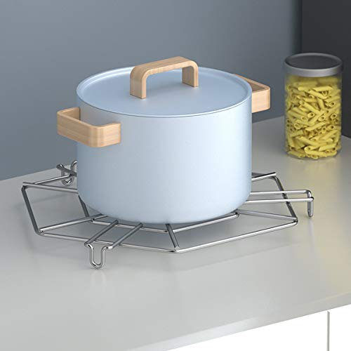 TuToy 1/2/3/4/5 Schichten Tier Edelstahl Küche Lagerregal Rack Pan Stand Topfhalter Rack Multifunktionale Boden Lagerregal - 5 Schichten
