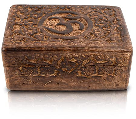 Tolle Geburtstagsgeschenkideen, handgefertigt, dekoratives Schmuckkästchen aus Holz, Schmuck-Organizer, Andenken-Box, Schatztruhe, 15.2x10.2 cm, Einweihungsgeschenkideen für Männer und Frauen