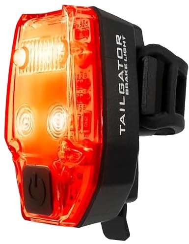 Tailgator Rear Bike Light with Brake-Sensing Accelerometer, 300 Lumen Brake Burst Bicycle Rear Light, Micro-USB Rechargeable, 5 Modes, IPX5 Water Resistant, Seatpost Mount