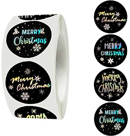 FIBOUND Weihnachtsaufkleber Geschenkaufkleber Weihnachten Etiketten Weihnachten - Weihnachtsaufkleber Rolle Weihnachts Sticker,500 Aufkleber, Geschenkanhänger DIY Aufkleber