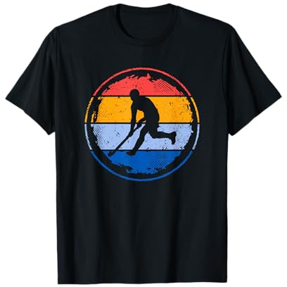 Retro Feldhockeyspieler Teenager Jungen Hockey T-Shirt