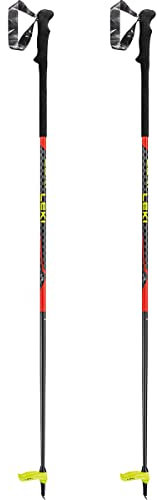 LEKI Mezza Lite Skistöcke, Bright red-Black-Neonyellow, 145CM