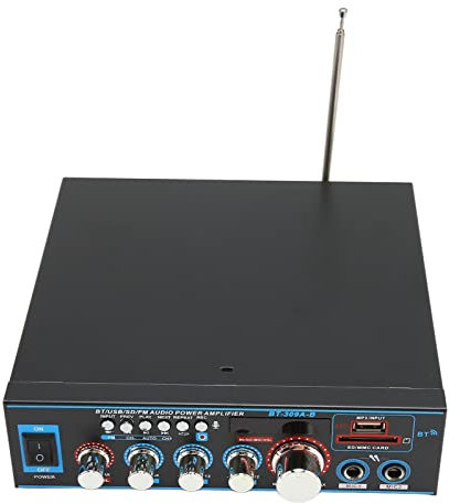 BT-309A Amplificador de Potencia Doméstico, 400W X 2 Mini Amplificador de Audio Bluetooth Caja de Receptor Estéreo Digital de 2 Canales para Altavoces de Cine en Casa