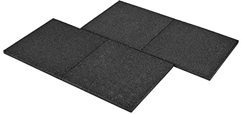 Tidyard Fallschutzfliesen 18 STK.Fallschutzmatten Gummi 50 x 50 x 3 cm für Outdoor Bodenbeläge,Gehwege,Terrassen und Kinderspielbereiche,Bodenfliesen Fliesen Matte Gummimatten,Schwarz