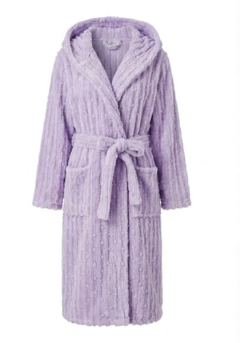 HEARTNICE Women Fuzzy Soft Long Hooded Warm Robes