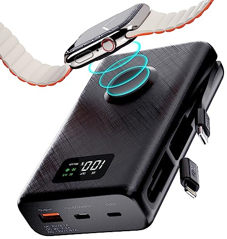 PZOZ 22.5 W Power Bank, 20000 mAh External Battery, Power Bank Compatible with iPhone, Samsung, Apple Watch, Drone, Switch, iPad and More. External Mobile Phone Batteries Compatible with QC 3.0 and PD