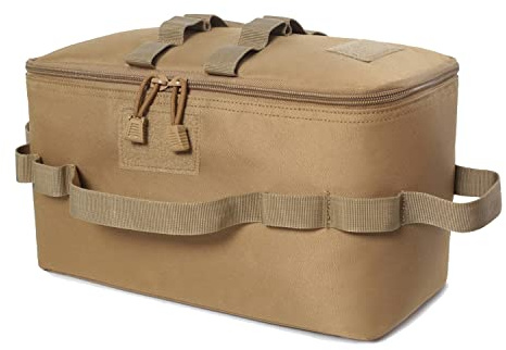 berjalan Outdoor-Camping-Aufbewahrungstasche, Gasherd, Kanister, Topf, Tragetasche, Picknicktasche, Kochgeschirr, Utensilien, Organizer, GrüN