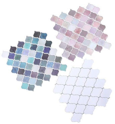 Zerodeko 3sheets Oil Kitchen Tiles Self-Adhesive Wall Stickers for Bathroom Bedroom Backsplash Decorative Tile DIY Home Craft
