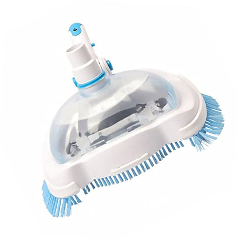 OFFSCH Brosse De Nettoyage pour Piscine avec Couvercle Transparent Accessoire De Nettoyage pour Aspiration De Fond Et Murs De Piscine Outil Pratique pour Entretien Intérieures Et