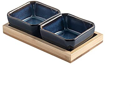 NSTVVEE Soßenschale, Dip-Schüssel für den Haushalt, Obst-Snack-Teller, Keramik-Hot Pot, Restaurant-Beilage, Dip-Untertasse, Trockenobstteller, unterteilter Snackteller, Dip-Schüsseln (AN)