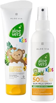 LR Aloe Vera Kinder Sommerpflege-Set, 3in1 Shower, Shampoo & Conditioner & Sonnencreme