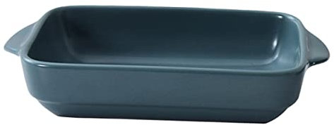 LABRIMP Rectangular Baking Pan Dual Handles Matte Blue Non-Stick Ceramic Oven Tray for Home Kitchen Baking BBQ Bread Cake Mold