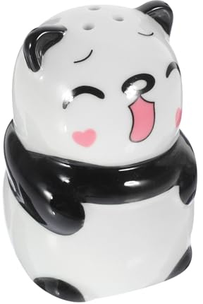 Panda Keramik Salzbehälter Dicht Verschlossen Klein für Küche | Gewürzflasche, Leicht Tragbar, Verhindert Vermischen, Passend für Grill und Tischservice, Dekorativ