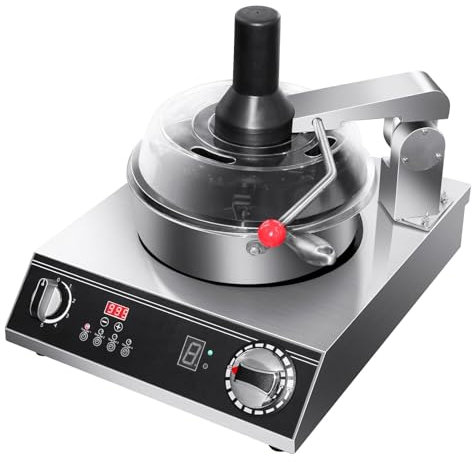 Robot Cuisine Multifonctions Avec Marmite Intérieure Antiadhésive, Réglage Du Feu À 9 Vitesses Machine De Cuisson Automatique De 5000W Amovible pour Le Nettoyage